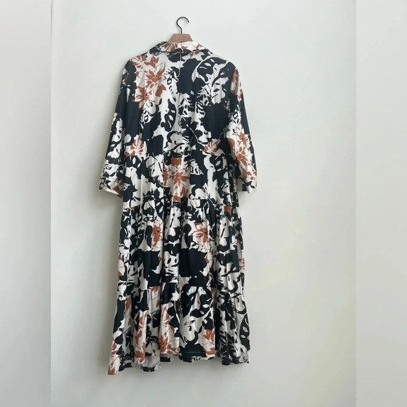 Soft Surroundings Moonglow Cotton Button Front Tea Midi Shirt Dress collated - Picture 10 of 15